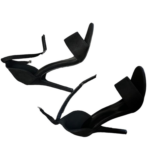 Black high heel strappy stiletto career or club wear. Size US 7.5 EU 38 - Picture 1 of 10